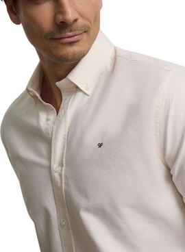 Hemd Silbon Oxford gestreiftes Gelb für Herren