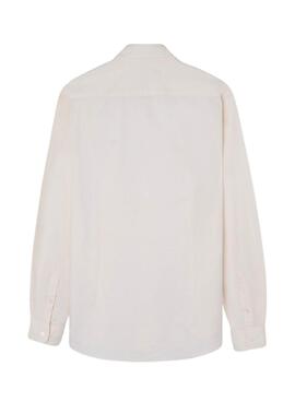 Hemd Silbon Oxford gestreiftes Gelb für Herren