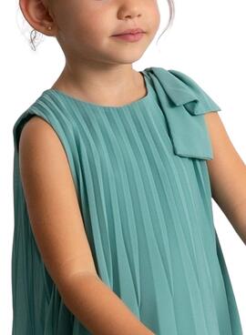 Mayoral Plissee-Kleid in türkisblau für Mädchen