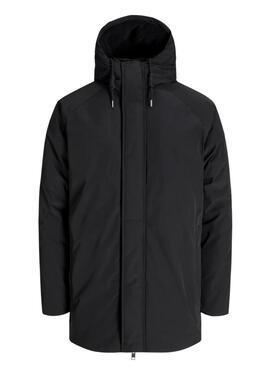 Parka Jack and Jones Wood schwarz für Herren.