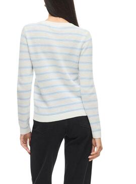 Vila Vidalo weiß und blau Jersey für Damen