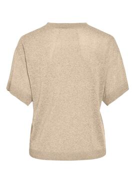 Strickshirt Vila Vinowy in Beige für Damen.