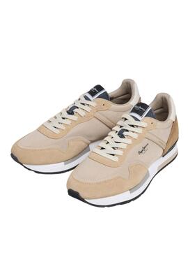 Turnschuhe Pepe Jeans Hailon beige für Herren.
