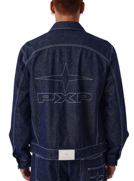 Dunkle Denim-Jeansjacke von Project x Paris für Herren.