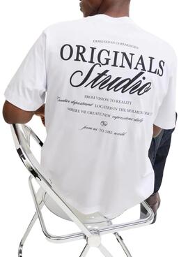 T-Shirt Jack and Jones Norrebro weiß für Herren