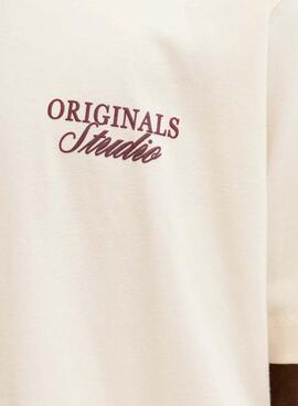 T-Shirt Jack and Jones Norrebro beige für Herren.