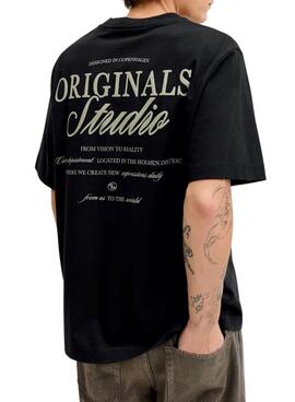 T-Shirt Jack and Jones Norrebro schwarz für Herren.