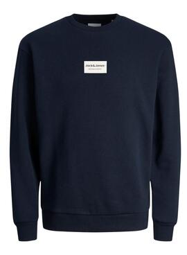 Sweatshirt Jack and Jones Frank in navy blue for Herren.