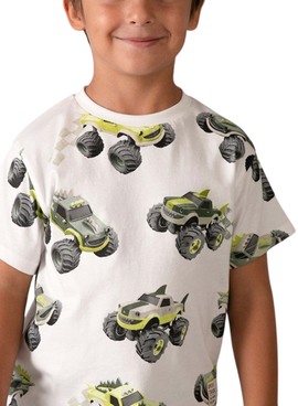 T-Shirt Mayoral Autos weiß für Jungen