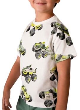 T-Shirt Mayoral Autos weiß für Jungen