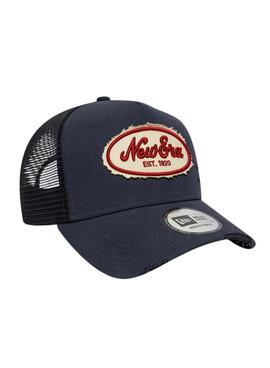 Kappe New Era Canvas Distressed 9FORTY Marineblau für Herren und Damen.