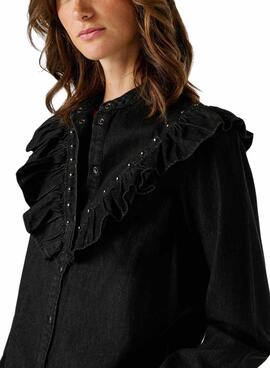 Jeanshemd Pepe Jeans Katia schwarz für Damen.