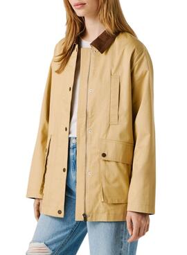 Jacke Pepe Jeans Flory beige für Damen