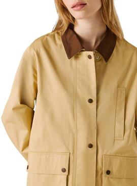 Jacke Pepe Jeans Flory beige für Damen
