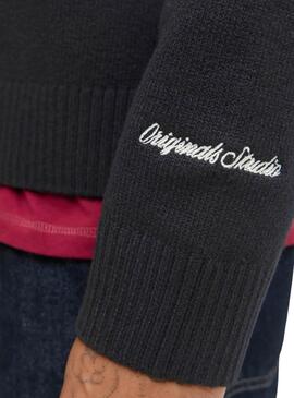Pullover Schwarz Jack and Jones Norrebro für Herren.
