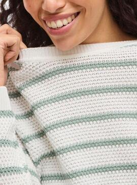 Pullover Vila Vidalo in Weiß und Grün für Damen