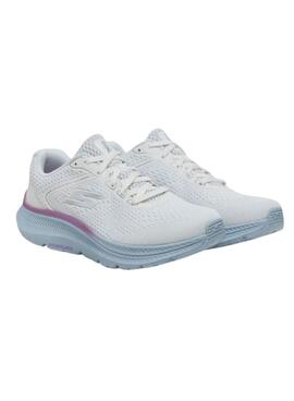 Sneakers Skechers Go Run weiß und blau für Damen.