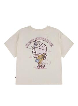 Levis Just Chillling T-Shirt in Beige für Mädchen.