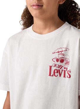 T-shirt Levis Burger Meal weiß für Kinder