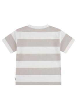 T-Shirt Levis Big Stripe beige für Jungen