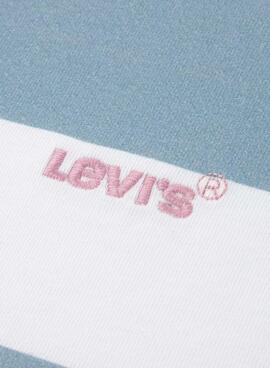 Levis Big Stripe blaues T-Shirt für Jungen.