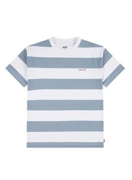 Levis Big Stripe blaues T-Shirt für Jungen.