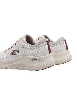 Skechers Arch Fit 2.0 Turnschuhe in gebrochenem Weiß für Herren.