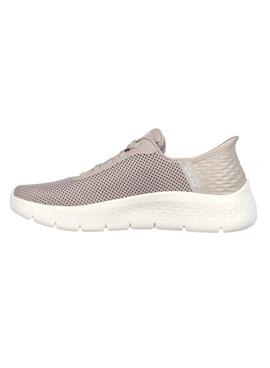 Skechers Go Walk beige Turnschuhe für Damen.