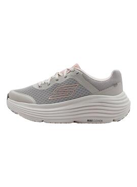 Skechers Max Cushioning Turnschuhe in Grau und Rosa für Damen