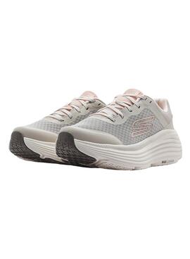 Skechers Max Cushioning Turnschuhe in Grau und Rosa für Damen