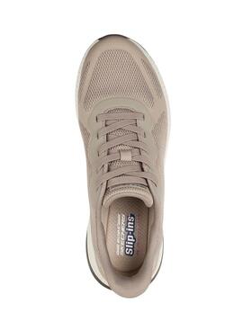Turnschuhe Skechers Bobs Squad Slip 4 taupe für Herren