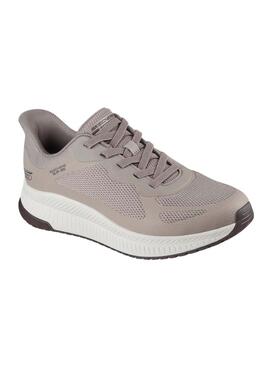Turnschuhe Skechers Bobs Squad Slip 4 taupe für Herren