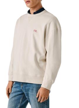 Sweatshirt Pepe Jeans Garret Weiß Elfenbein für Herren