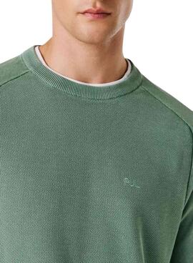 Pullover Pepe Jeans Fleet grünes Trikot für Herren.