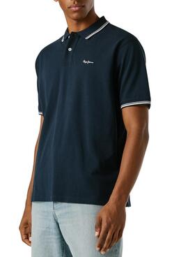 Polo Pepe Jeans Carson in Marineblau für Herren.