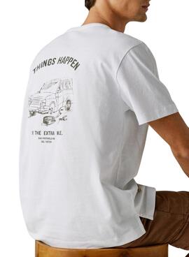 T-Shirt Pepe Jeans Scott weiß für Herren