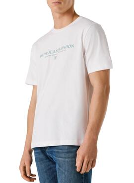 T-Shirt Pepe Jeans Summer Logo weiß für Herren.