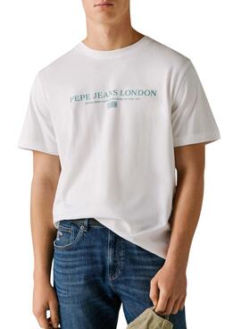 T-Shirt Pepe Jeans Summer Logo weiß für Herren.