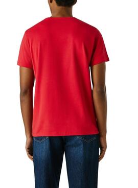 T-Shirt Pepe Jeans Connor rot für Herren