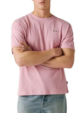T-shirt Pepe Jeans Connor in Rosa für Herren.