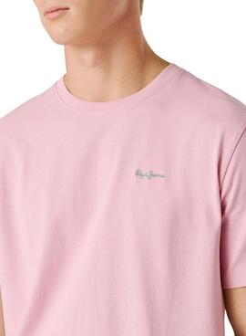T-shirt Pepe Jeans Connor in Rosa für Herren.