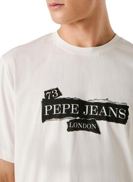 T-Shirt Pepe Jeans Griffin weiß für Herren