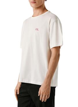 T-shirt Pepe Jeans Garret weiß für Herren.