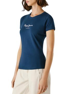 T-shirt Pepe Jeans Virginia blau für Damen