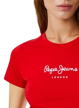 T-Shirt Pepe Jeans Virginia rot für Damen.