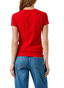 T-Shirt Pepe Jeans Virginia rot für Damen.