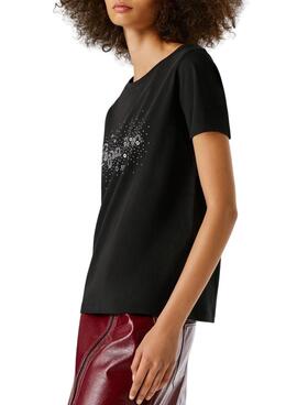 T-shirt Pepe Jeans Brady schwarz für Damen