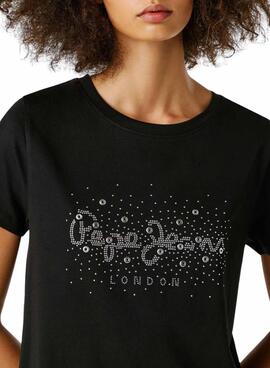 T-shirt Pepe Jeans Brady schwarz für Damen
