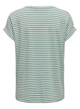 T-shirt Only Moster Streifen Grün für Damen