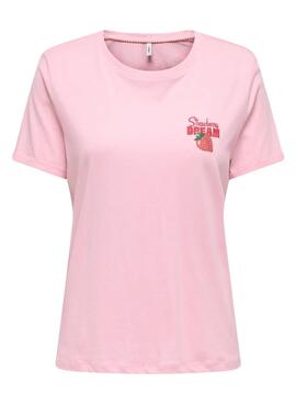 T-shirt Only Kita in Rosa für Damen.